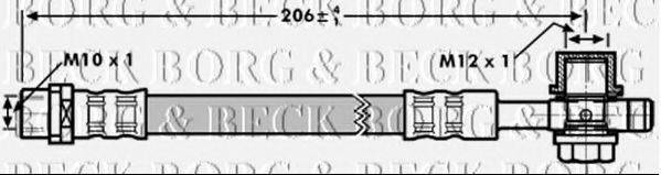 Тормозной шланг BORG & BECK BBH7298