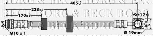 BORG & BECK BBH7383 Тормозной шланг