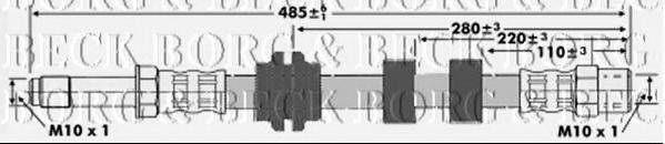 Тормозной шланг BORG & BECK BBH6418