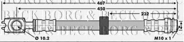 Тормозной шланг BORG & BECK BBH6631