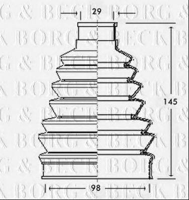 BORG & BECK BCB2284 Пыльник ШРУСа