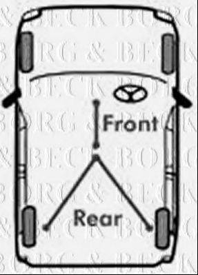 Трос, стояночная тормозная система BORG & BECK BKB1690