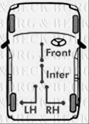 Трос, стоянкова гальмівна система BORG & BECK BKB3713