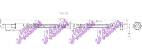 BROVEX-NELSON H6386 Тормозной шланг