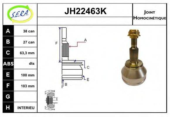 SERA JH22463K Шарнірний комплект, приводний вал