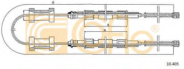 Трос, стоянкова гальмівна система COFLE 10.405