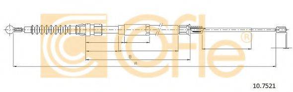 COFLE 107521 Трос, стояночная тормозная система