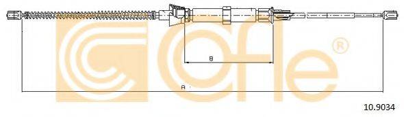 COFLE 109034 Трос, стояночная тормозная система