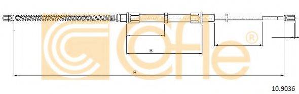 COFLE 109036 Трос, стоянкова гальмівна система