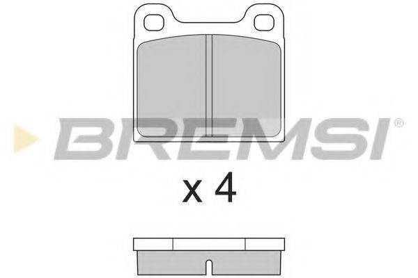 Комплект гальмівних колодок, дискове гальмо BREMSI BP2009