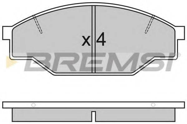 Комплект гальмівних колодок, дискове гальмо BREMSI BP2322