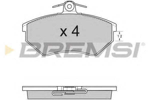Комплект гальмівних колодок, дискове гальмо BREMSI BP2531