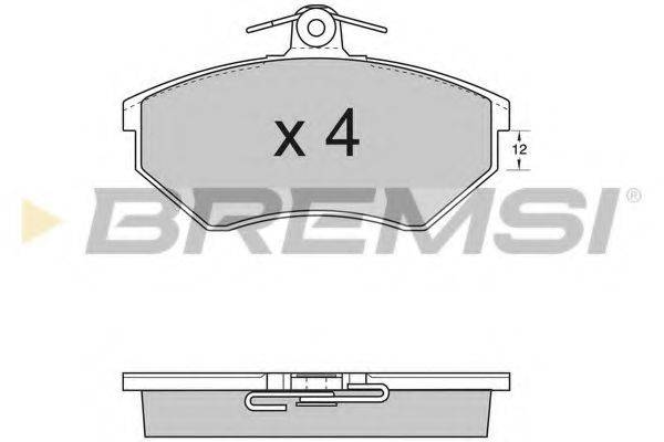 Комплект гальмівних колодок, дискове гальмо BREMSI BP2532