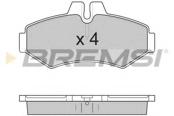 Комплект гальмівних колодок, дискове гальмо BREMSI BP2845