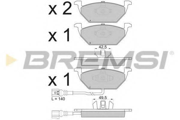 BREMSI BP2848 Тормозные колодки