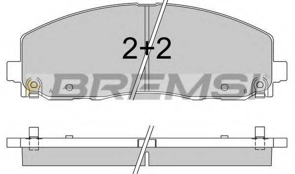 BREMSI BP3543 Комплект гальмівних колодок, дискове гальмо
