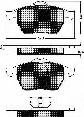 Комплект гальмівних колодок, дискове гальмо BSF 10340