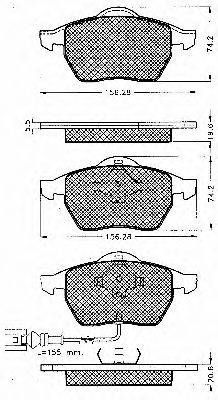 Комплект гальмівних колодок, дискове гальмо BSF 10542
