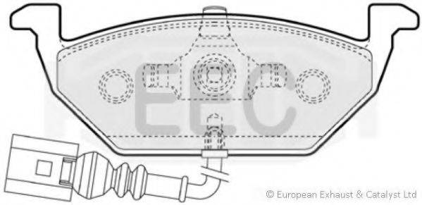Комплект гальмівних колодок, дискове гальмо EEC BRP1109