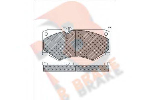 Комплект гальмівних колодок, дискове гальмо R BRAKE RB0405