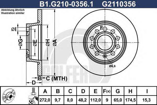 GALFER B1G21003561 Тормозной диск