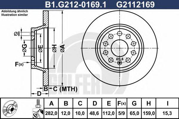 GALFER B1G21201691 Тормозной диск