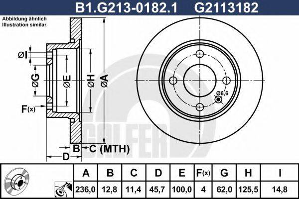 GALFER B1G21301821 Тормозной диск