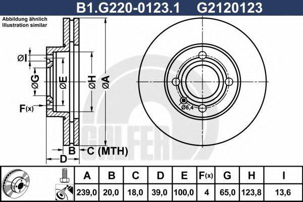 гальмівний диск GALFER B1.G220-0123.1
