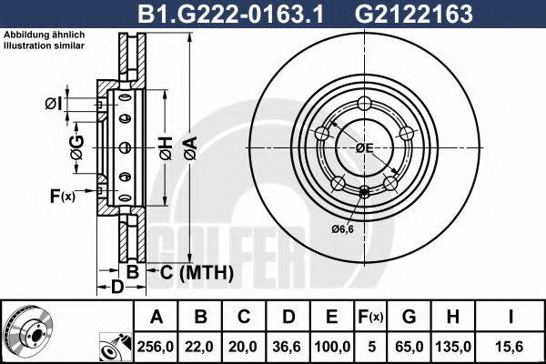 GALFER B1G22201631 Тормозной диск