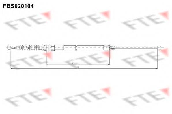 FTE FBS020104 Трос, стоянкова гальмівна система