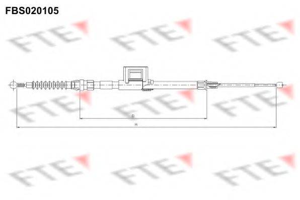 FTE FBS020105 Трос, стоянкова гальмівна система