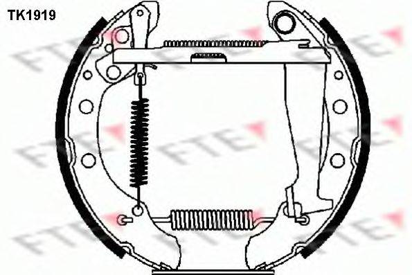 Тормозные колодки барабанные FTE TK1919