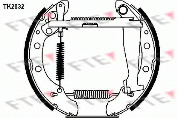 Тормозные колодки барабанные FTE TK2032