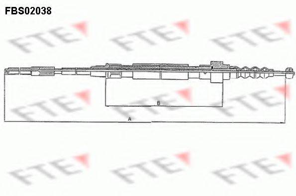 FTE FBS02038 Трос, стоянкова гальмівна система