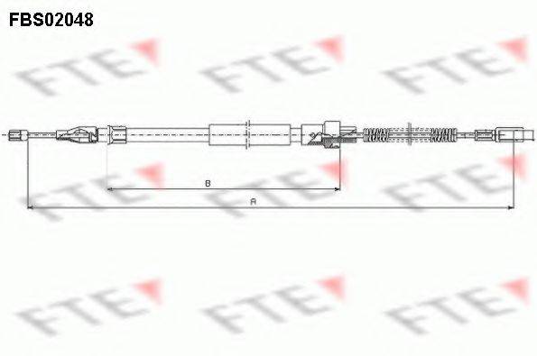 FTE FBS02048 Трос, стоянкова гальмівна система