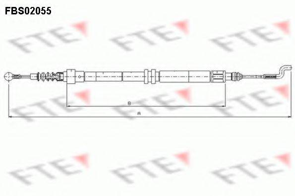 FTE FBS02055 Трос, стоянкова гальмівна система