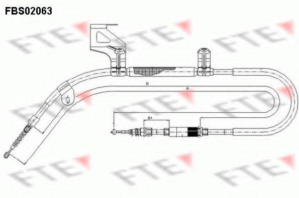 Трос, стояночная тормозная система FTE FBS02063