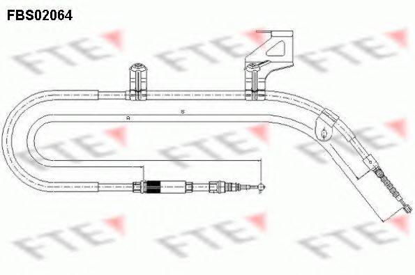 Трос, стоянкова гальмівна система FTE FBS02064
