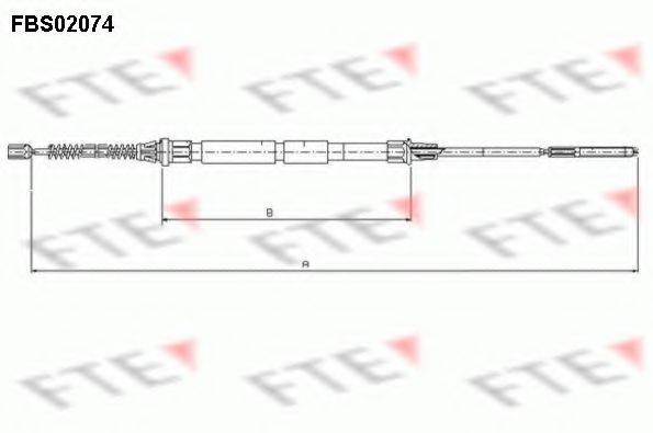 FTE FBS02074 Трос, стоянкова гальмівна система