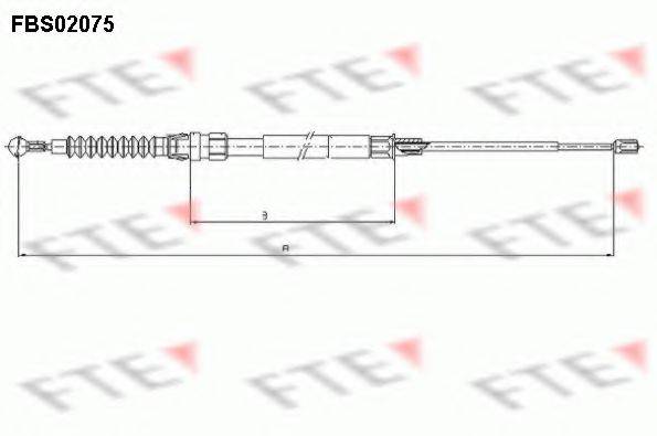 FTE FBS02075 Трос, стояночная тормозная система