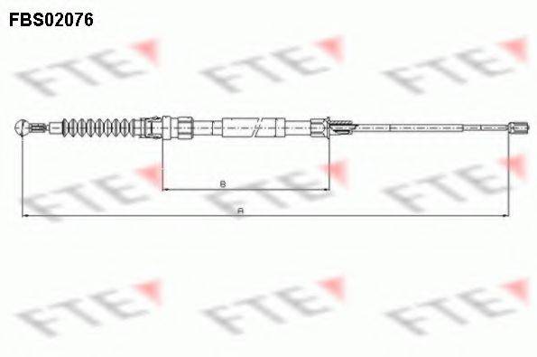 FTE FBS02076 Трос, стоянкова гальмівна система