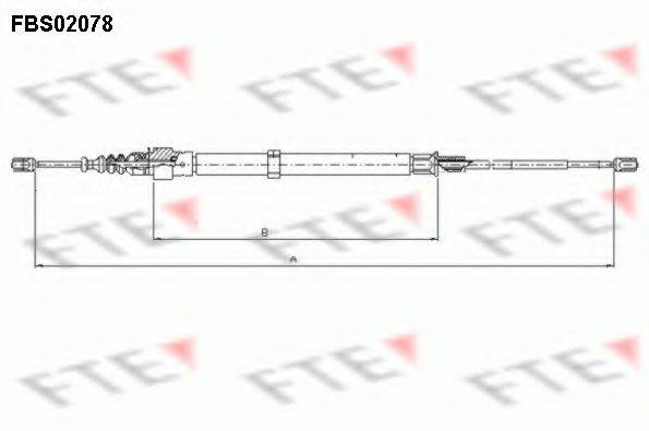 Трос, стояночная тормозная система FTE FBS02078