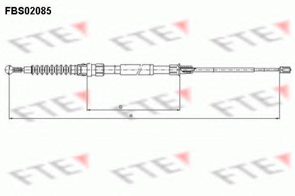 FTE FBS02085 Трос, стоянкова гальмівна система