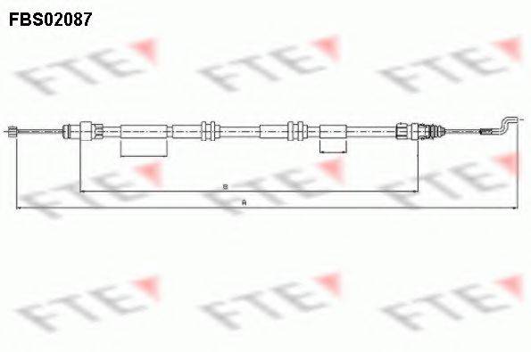 FTE FBS02087 Трос, стоянкова гальмівна система