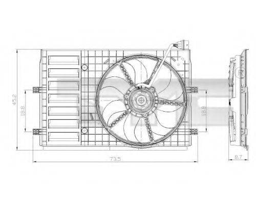 TYC 8370035 Вентилятор системы охлаждения двигателя