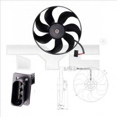 Вентилятор системы охлаждения двигателя TYC 802-0009