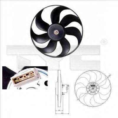 Вентилятор системы охлаждения двигателя TYC 837-0010