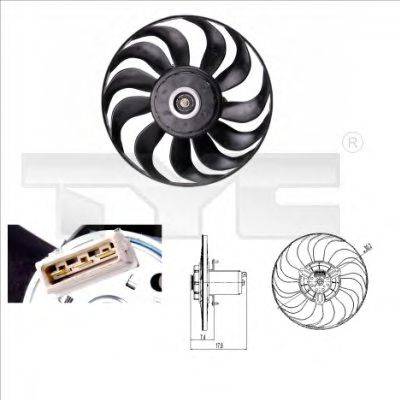Вентилятор системы охлаждения двигателя TYC 837-0012