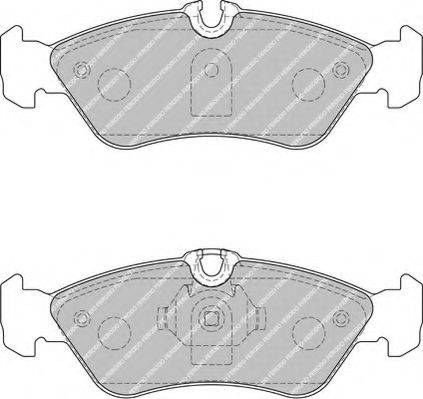 Комплект гальмівних колодок, дискове гальмо FERODO FVR1876
