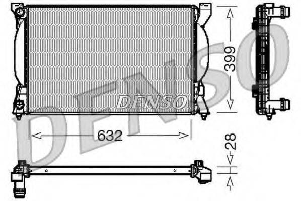 DENSO DRM02033 Радиатор охлаждения двигателя